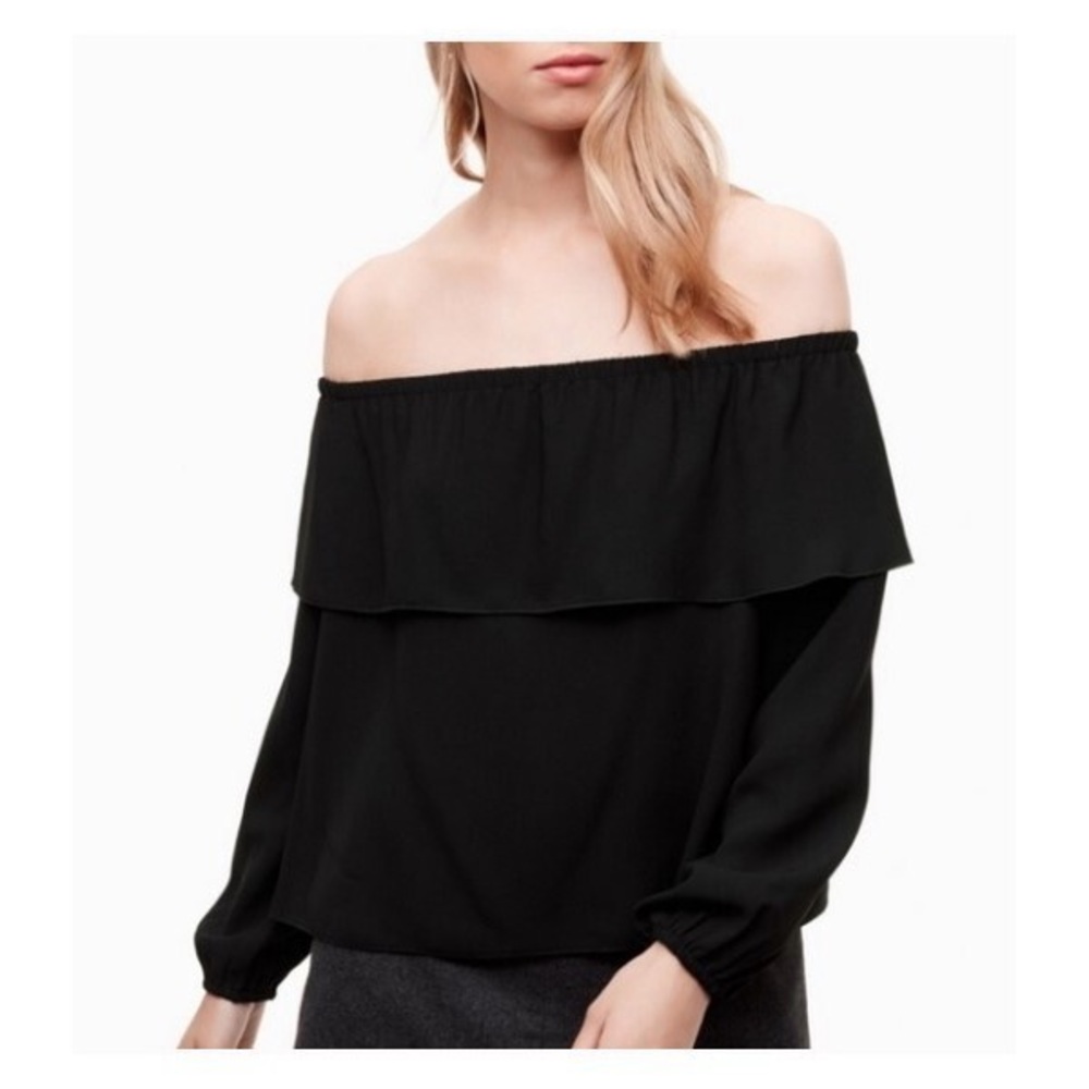 Wilfred Black Off-Shoulder Blouse